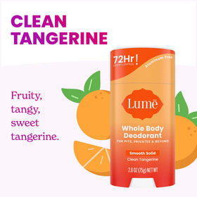 Lume Déodorant à la Tangerine Propre sur fond blanc