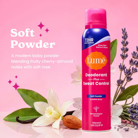 Lume Déodorant Antitranspirant Spray 3 pk en utilisation sur peau