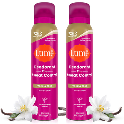 Lume Déodorant Antitranspirant Spray Vanilla Bliss vue de face