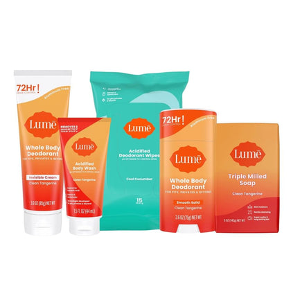 Lume Déodorant Corps Complet Pack Starter vue générale avec tous les produits