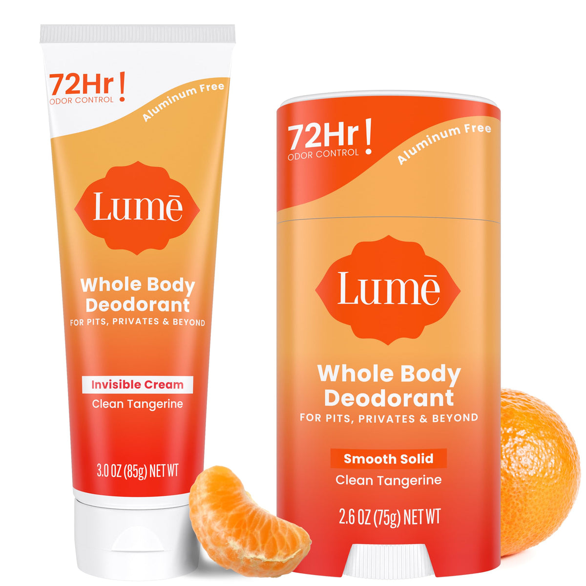 Lume Déodorant Corps Crème Tube 3oz Tangerine vue de face