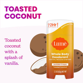 Lume Déodorant Crème Stick 2,2 oz application sur la peau