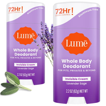 Lume Déodorant Crème Stick Lavande Sauge - vue avant du produit
