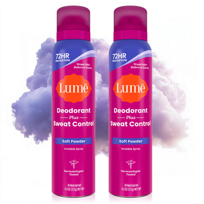 Lume Déodorant Spray Soft Powder 2 pk vue avant