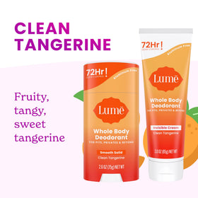 Lume Déodorant Tube 3oz Tangerine avec texture visible