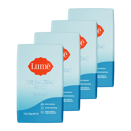 Lume Savon Bar Triple Moulé 5 oz sans parfum, packaging avant
