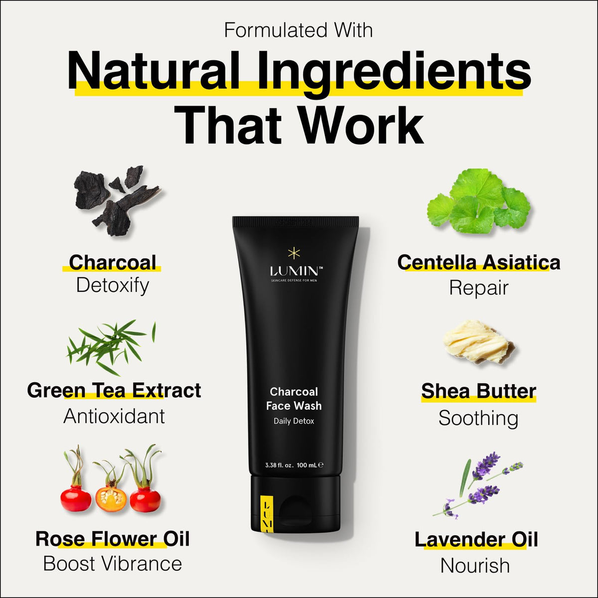 Lumin Gommage Exfoliant, tube de 100ml en avant-plan