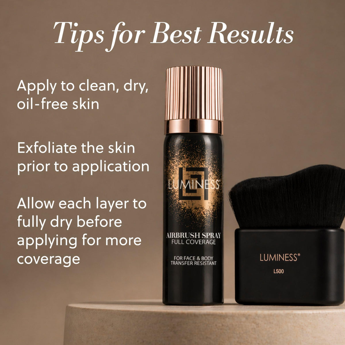 LUMINESS Maquillage Corps - produit en situation