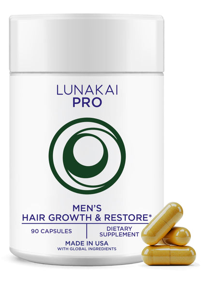 Lunakai Vitamines Capillaires pour Hommes - 90 capsules avant ouverture