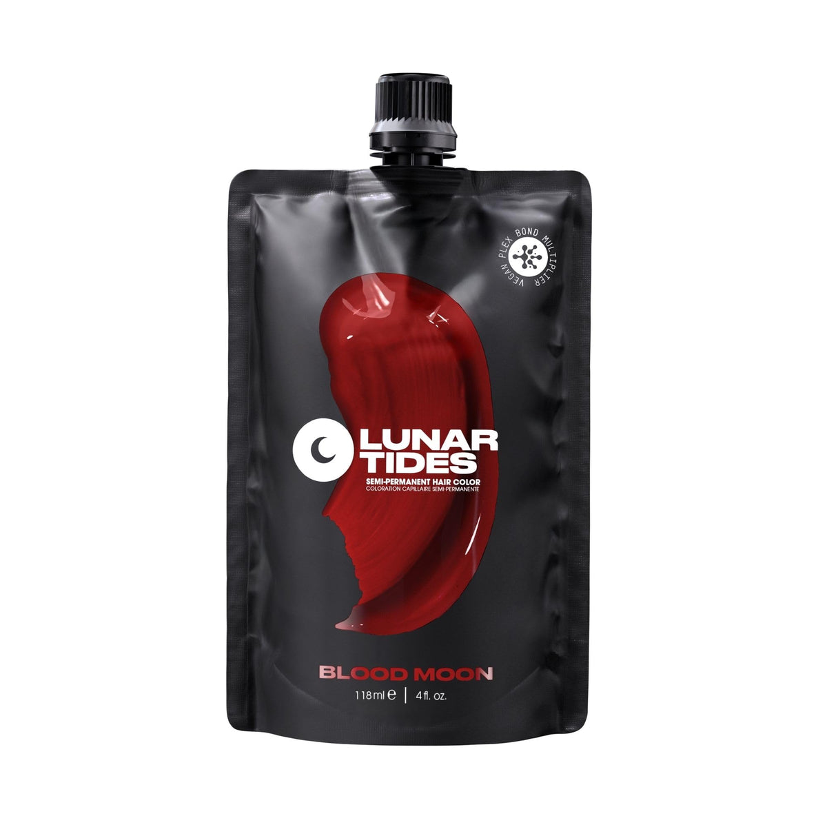 Lunar Tides Couleur de Cheveux Semi-Permanente Blood Moon 4 oz avant application