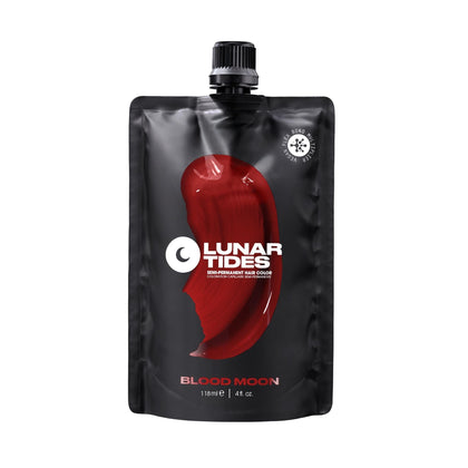 Lunar Tides Couleur de Cheveux Semi-Permanente Blood Moon 4 oz avant application