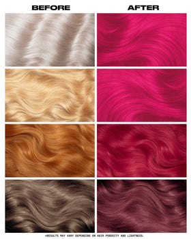 Lunar Tides couleur de cheveux semi-permanente Lychee 118 ml avec texture