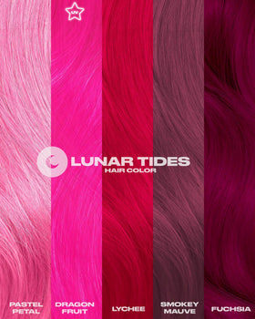 Lunar Tides couleur de cheveux semi-permanente Lychee 118 ml en application