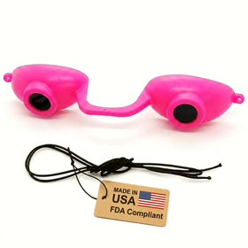 Lunettes de bronzage Super Sunnies rose avec sangle vue de face
