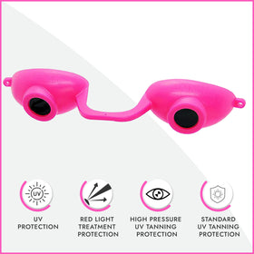 Lunettes de bronzage Super Sunnies rose sur fonds blanc