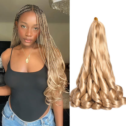 Luoyudu cheveux bouclés 16 pouces, vue avant avec texture naturelle