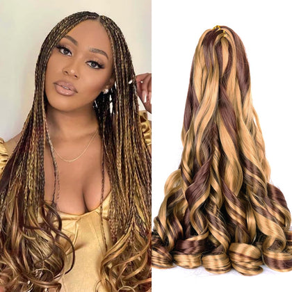 Luoyudu Cheveux Bouclés Pré-étirés 8 Packs P27/33 vue avant