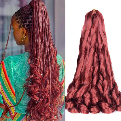 Luoyudu Cheveux de Tressage Bouclés Français 24 pouces vue de face