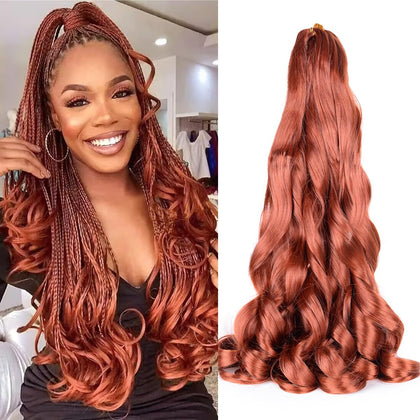 Luoyudu Cheveux de Tresse Bouclés Français 8 Paquets vue de face