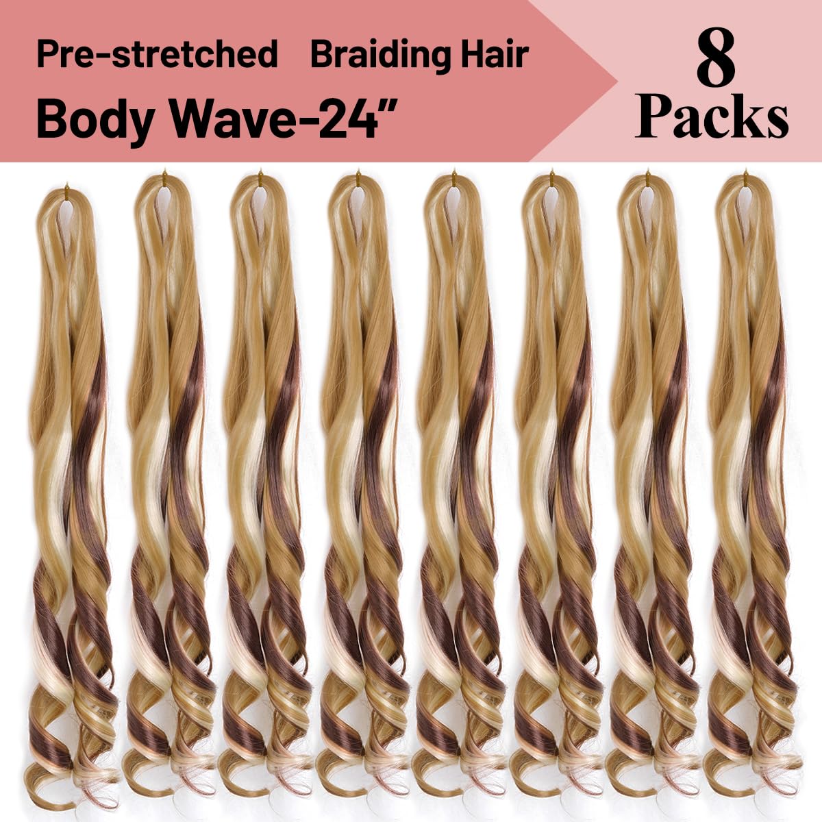 Luoyudu Cheveux Tressés Bouclés Français 24 pouces P27/33/613 en condition d'utilisation