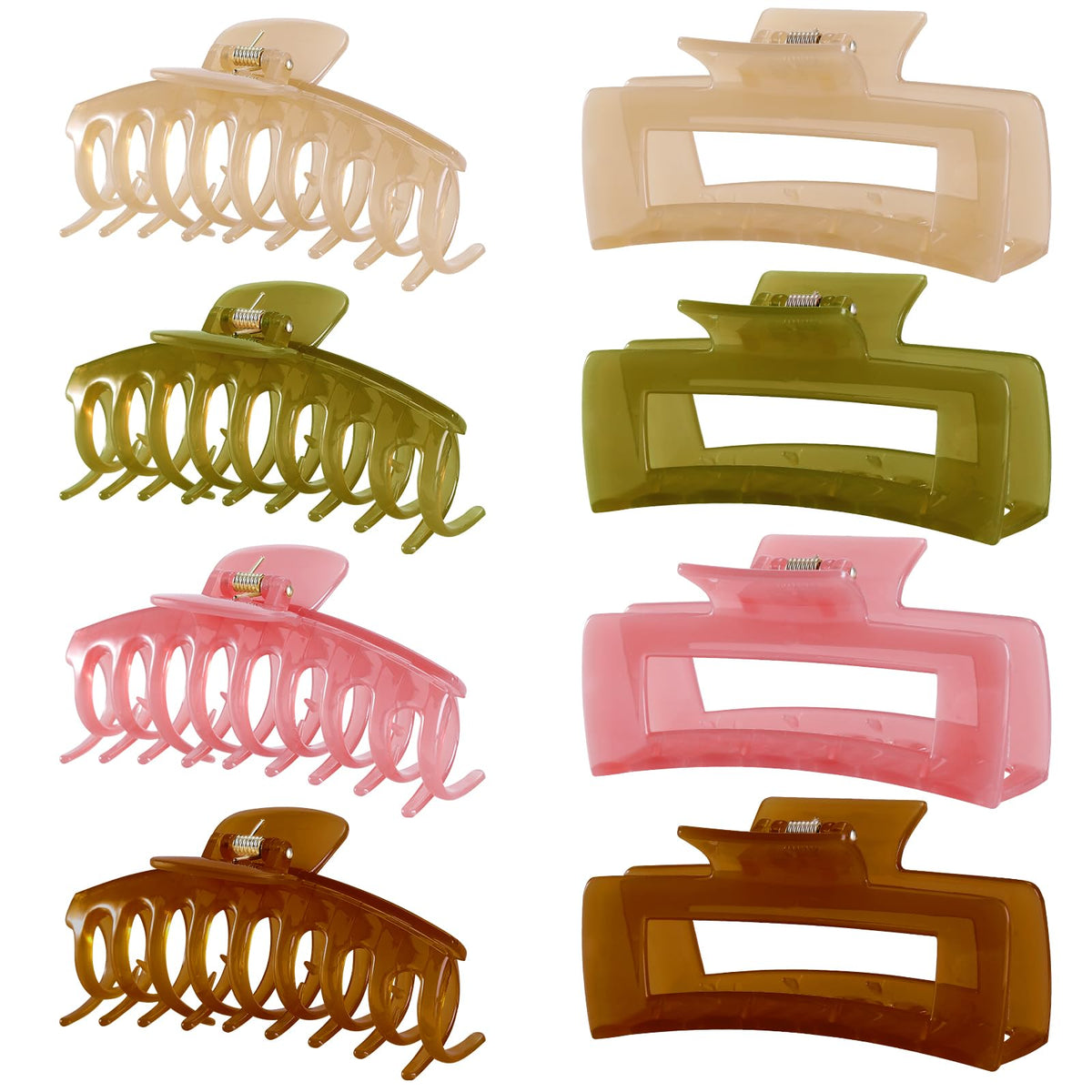 LuSeren clips à cheveux jelly en couleurs vives, vue de face