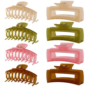 LuSeren clips à cheveux jelly en couleurs vives, vue de face