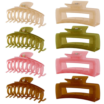 LuSeren clips à cheveux jelly en couleurs vives, vue de face
