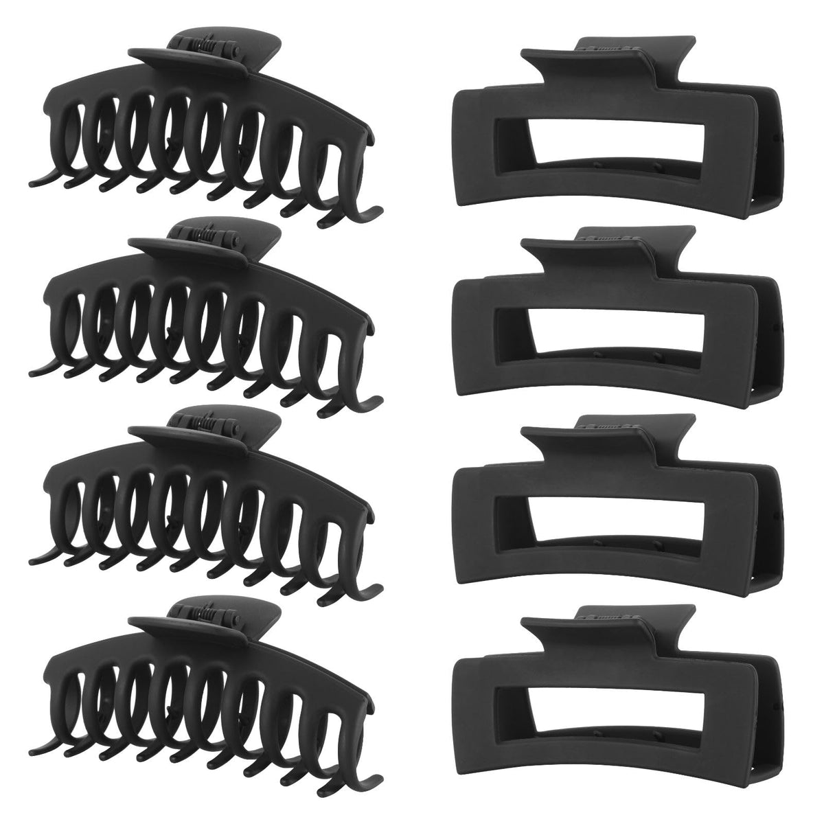 LuSeren clips à cheveux noirs avec différents angles