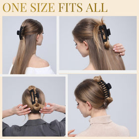 LuSeren clips à cheveux noirs sur une table avec un fond flou