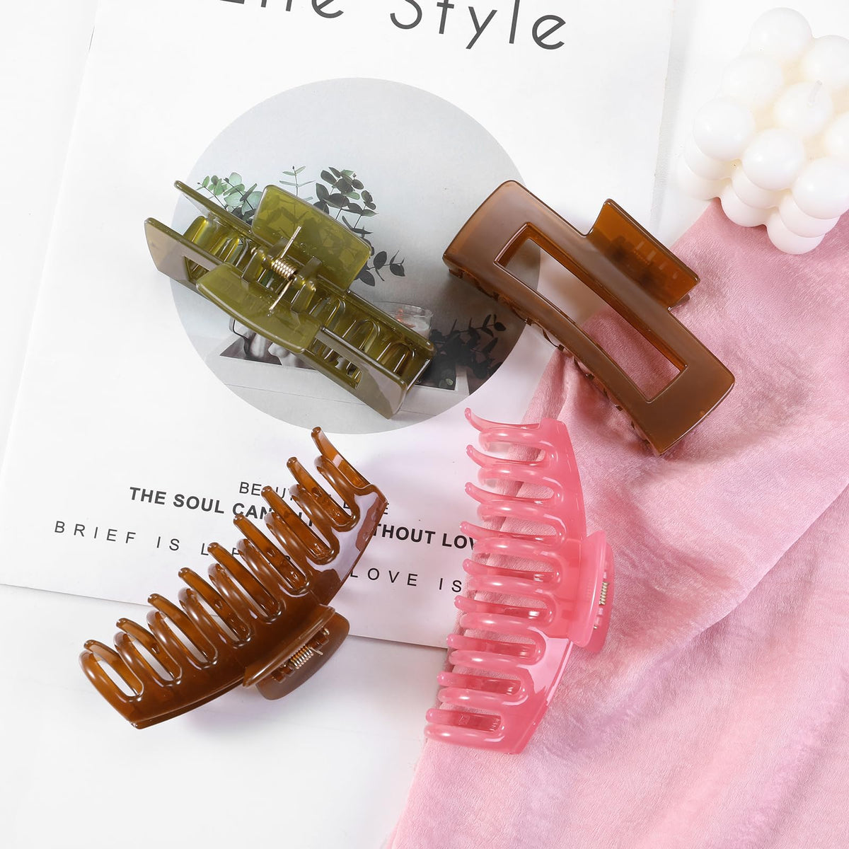 LuSeren clips à cheveux, vue latérale montrant les dents intérieures