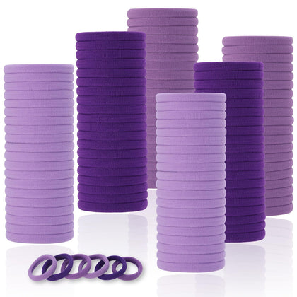 LuSeren élastiques à cheveux 120 pièces violet dans une boîte élégante