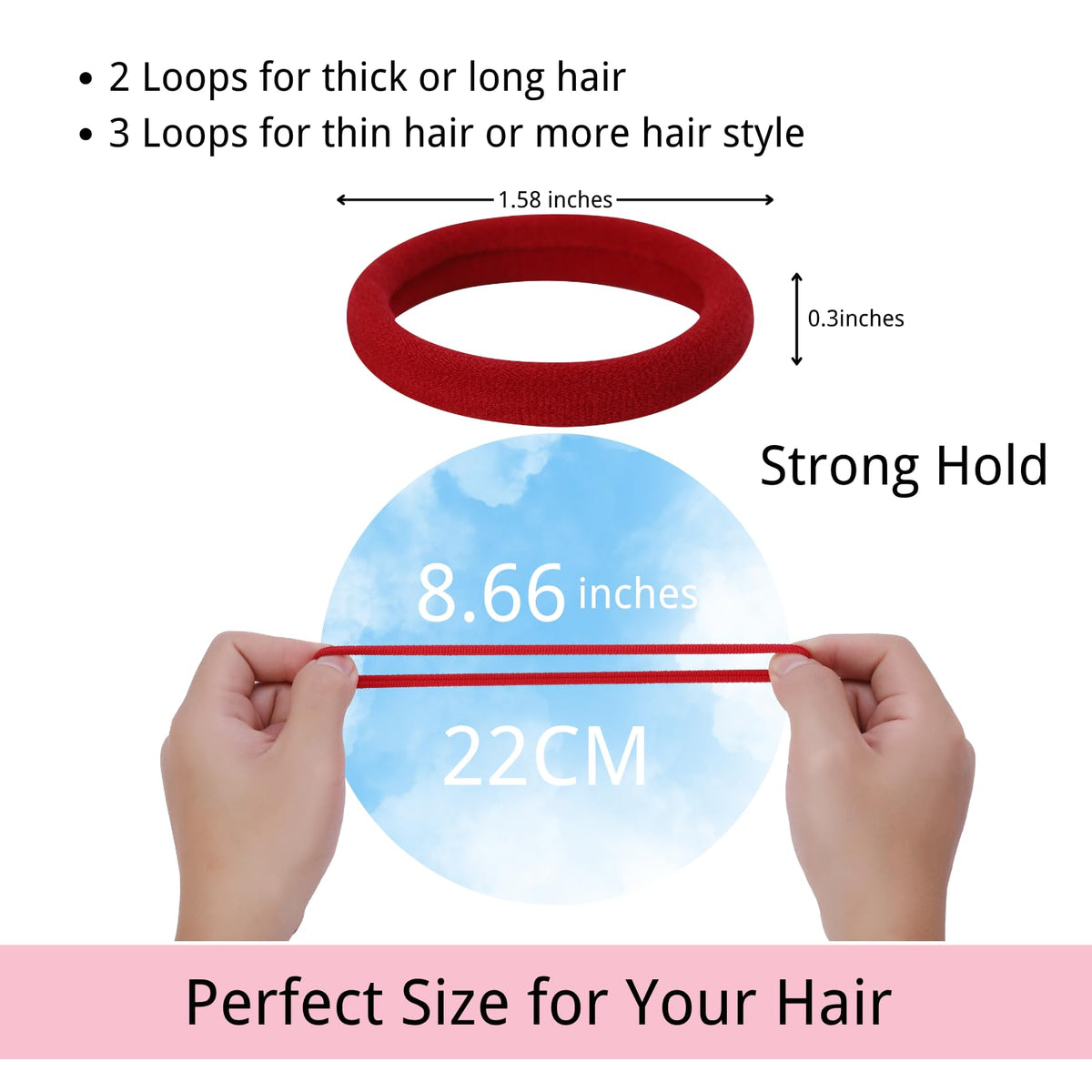 LuSeren Élastiques à Cheveux - Détail du Matériau