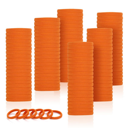 LuSeren élastiques à cheveux orange 120 pcs, vue de face