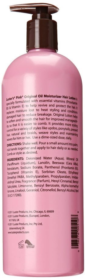 Luster's Lotion Hydratante Capillaire 32 Oz arrière