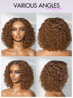 LUVME HAIR Perruque Bouclée 10 Pouces et accessoires
