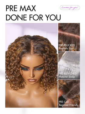 LUVME HAIR Perruque Bouclée 10 Pouces vue latérale
