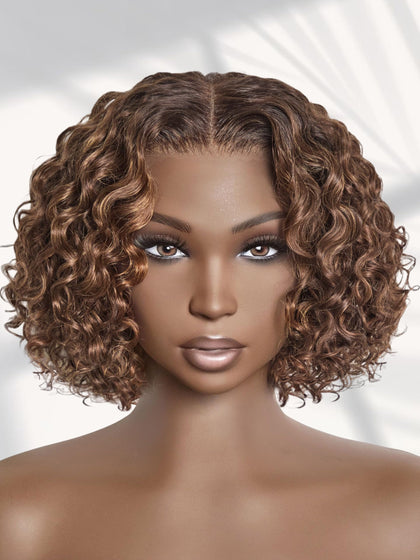 LUVME HAIR Perruque Courte Bouclée 10 Pouces vue avant
