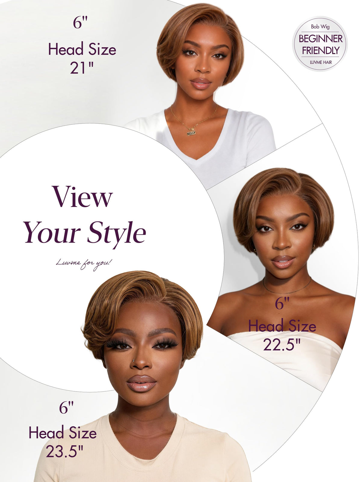 LUVME HAIR perruque courte pixie 6" prise en extérieur