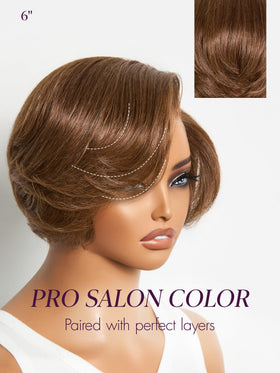 LUVME HAIR perruque courte pixie avec frange sur présentoir