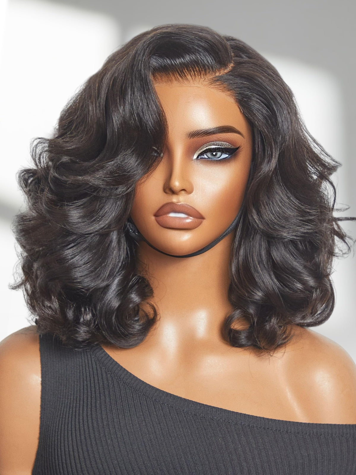 LUVME HAIR Perruque Ondulée Protectrice 18 pouces vue de face