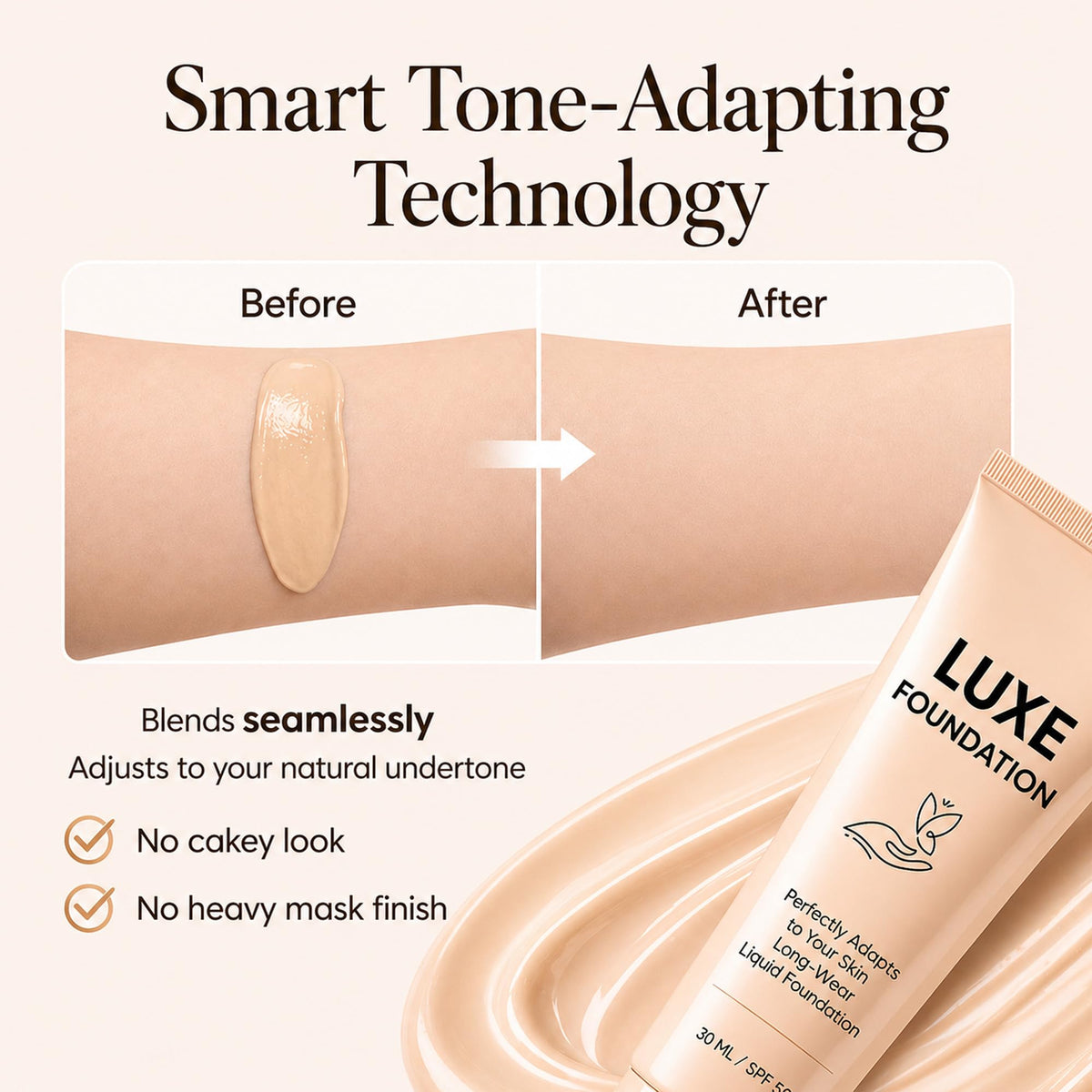 LUXE FOUNDATION Fond de Teint Adaptatif 30 ML packaging