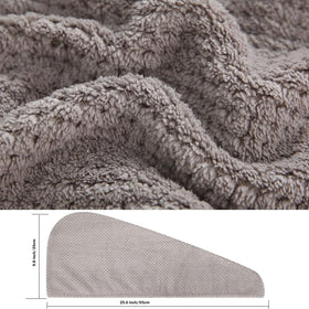 M-bestl serviette de cheveux en microfibre avec design à carreaux