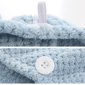 M-bestl serviette de cheveux en microfibre grise en utilisation
