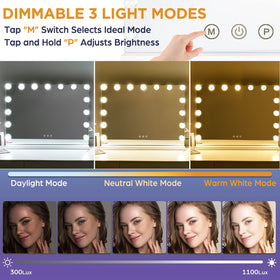 M MIVONDA miroir de maquillage avec commandes tactiles