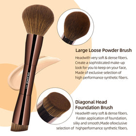 MAANGE Set de pinceaux de maquillage, présentation soignée