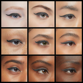 MAC Gel Eyeliner Fluidline Blacktrack 59g en utilisation sur un œil