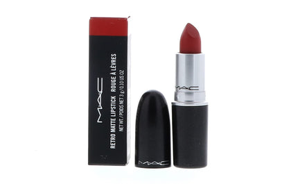 MAC Rouge à Lèvres Mat Retro Ruby Woo, vue avant avec emballage