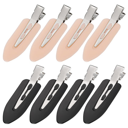 MADHOLLY Clips à cheveux sans plis noirs et roses, vue de face