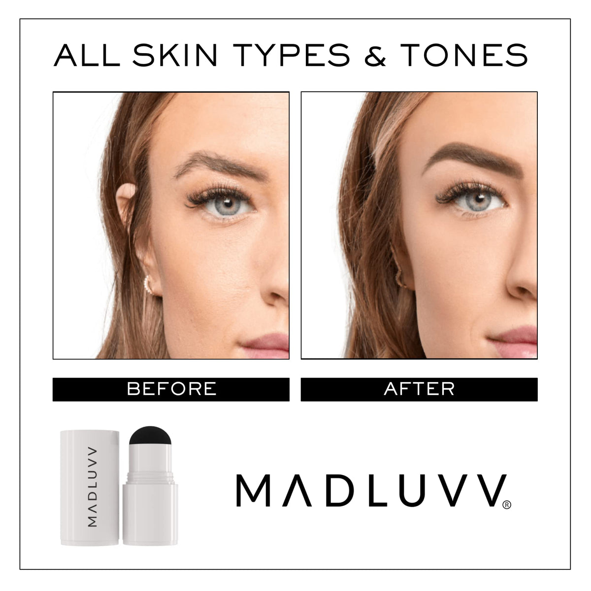 MADLUVV Brow Stamp Refill sur une main avec produit visible