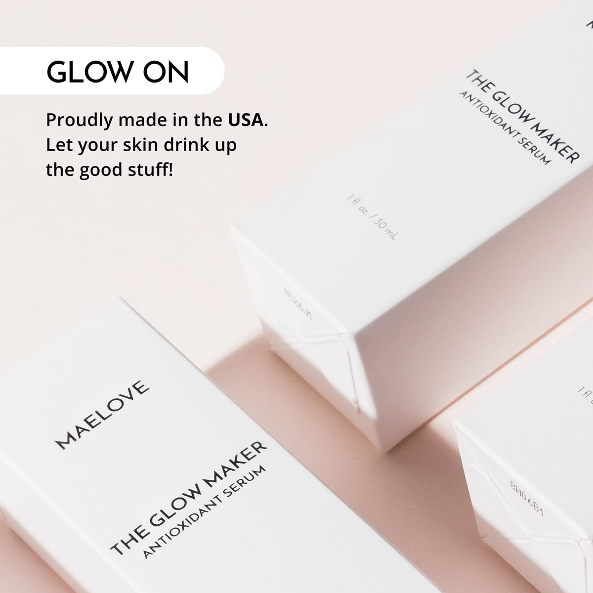 MAELOVE Glow Maker Sérum Vitamine C 15% avec accessoires de beauté